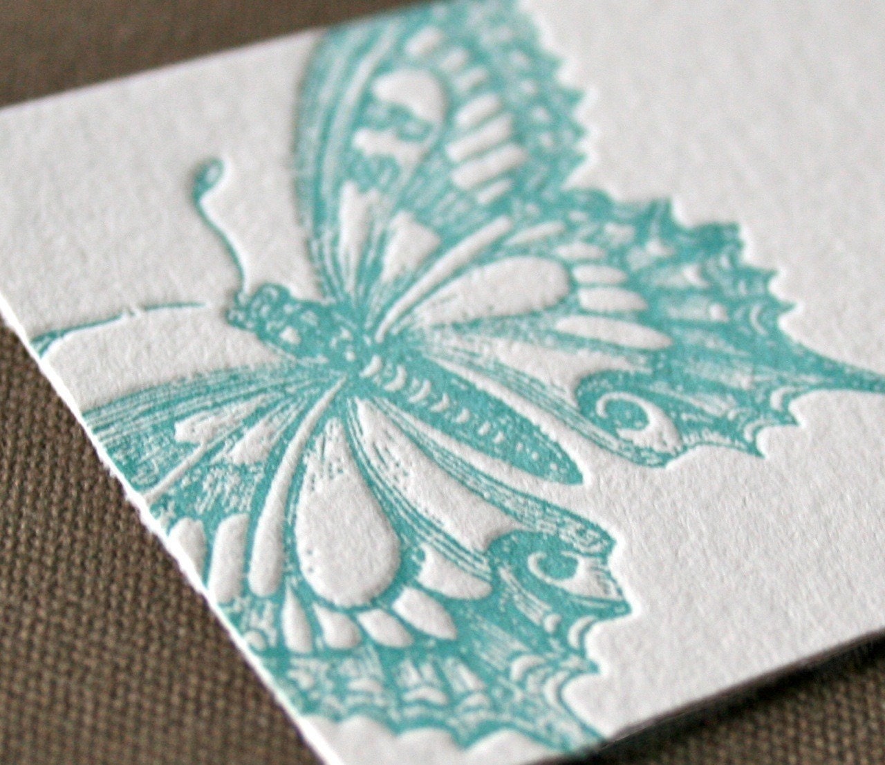 Butterfly Letterpress Enclosure Card