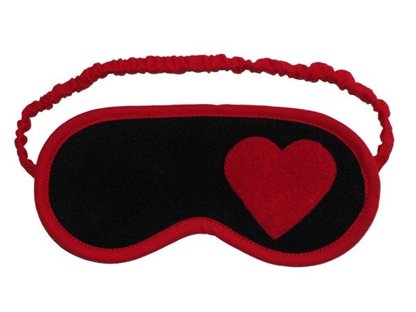 Red Heart Sleep Mask - PomponDesigns