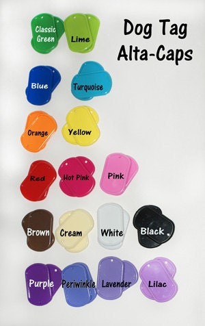 Plastic Dog Tags Work with MommaOh Dog Tag Punch - 35 pc Sample Bag