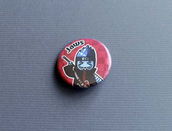 Hoshigaki Kisame Naruto pinback button/magnet