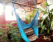 Blue Turquoise Beautiful, Chair Hammock Handmade Cotton for Decoration or Present