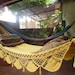 Magic Yellow Magic Hammock, Hand Woven Natural Cotton with Special Fringe