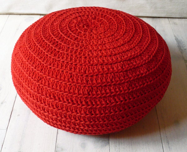 Floor Cushion Crochet - LAST ONE AVAILABLE in red