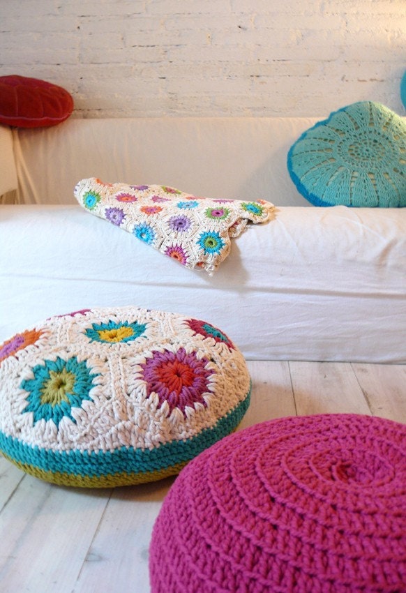 Floor Cushion Crochet-hexagons