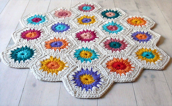Rug Crochet - hexagon square