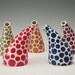 Bright Red Vase Polka Dots Desk Accessory