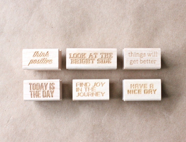 find joy in the journey - motivation series wooden rubber stamp
