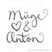 reserved for kelsey - custom / personalized couple wedding wooden rubber stamp
