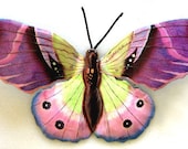 Huge Purple Butterfly Metal Wall Decor- 55" Hand Painted Garden Art - Recycled Steel Drums - 516-55-PU