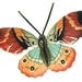 Hand Painted Butterfly Metal Wall Decor- 22" Outdoor Garden Art - Recycled Steel Drums from Haiti - 516-22-BR