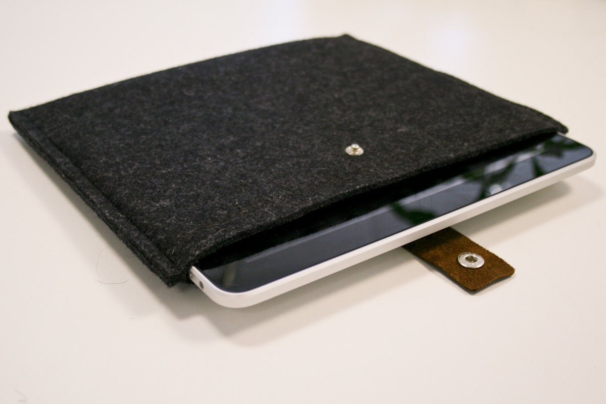 iPad Case - Felted Wool and Leather
