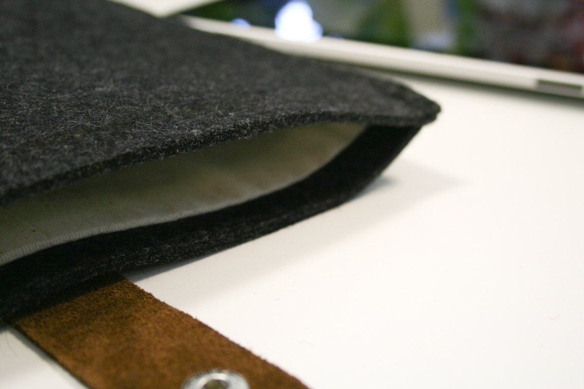 iPad Case - Felted Wool and Leather