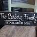 Family Established Name Sign Plaque Custom Personalized Wood: The School Teacher