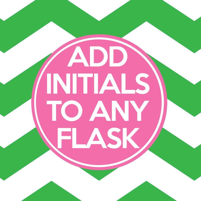 Personalized Flask by Adding Initials To Any Flask Design - Customize Your Hip Flask To Make It Unique and Showcase Your Personality