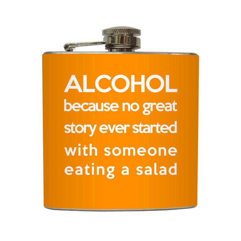 Funny Alcohol Definition Flask Liquid Courage Groomsmen Guys 21st Birthday Gift Stainless Steel 6 oz Liquor Hip Flask LC-1119