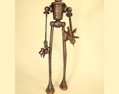Human Walker Biped Steampunk Vehicle and Machine All Wood Replica Statue