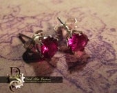 Ruby Sterling Silver Posts 5mm