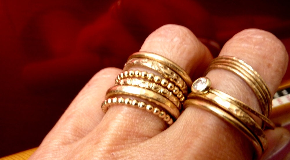 Modern Stacking Gold Ring Handmade