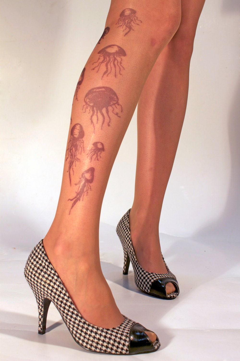 Tattoo Tights - Jellyfish Size SMALL