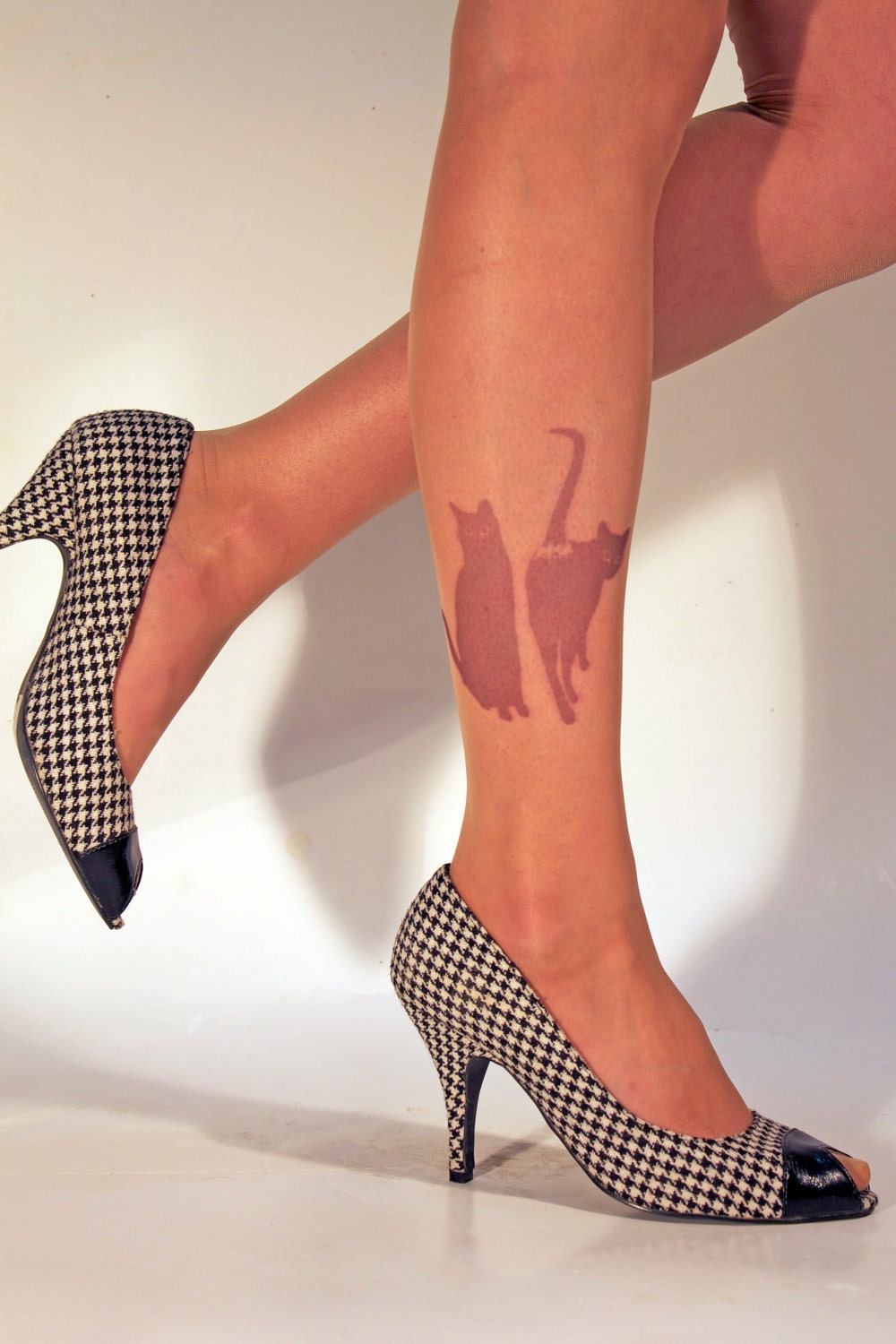 Cats Tights - Cat print , cat art / cat on tights / cats on socks / cats love