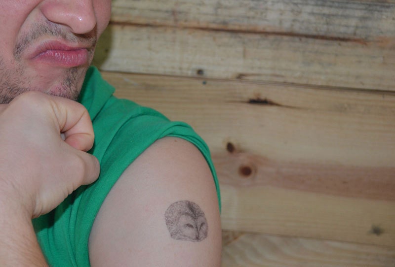 temporary tattoos - the owl and the pussycat - set of three fake tatts