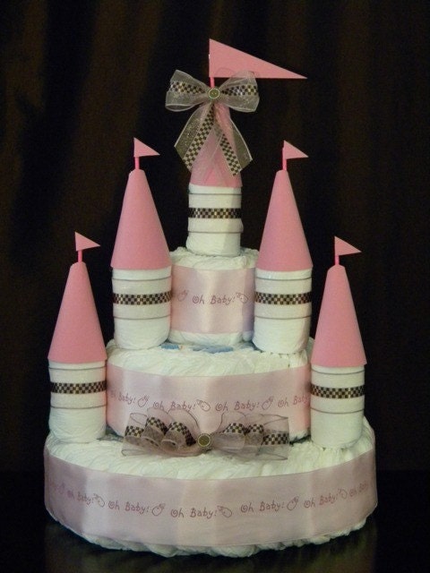 Castle Diaper Cake-  Boys/Girls/Neutral