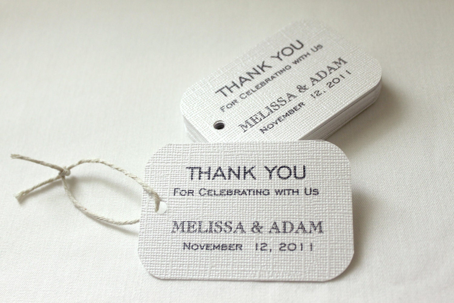 100 Wedding Favor Gift Tags - Modern Design