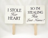 Set of Save the Date Engagement Picture Signs - Stolen Heart