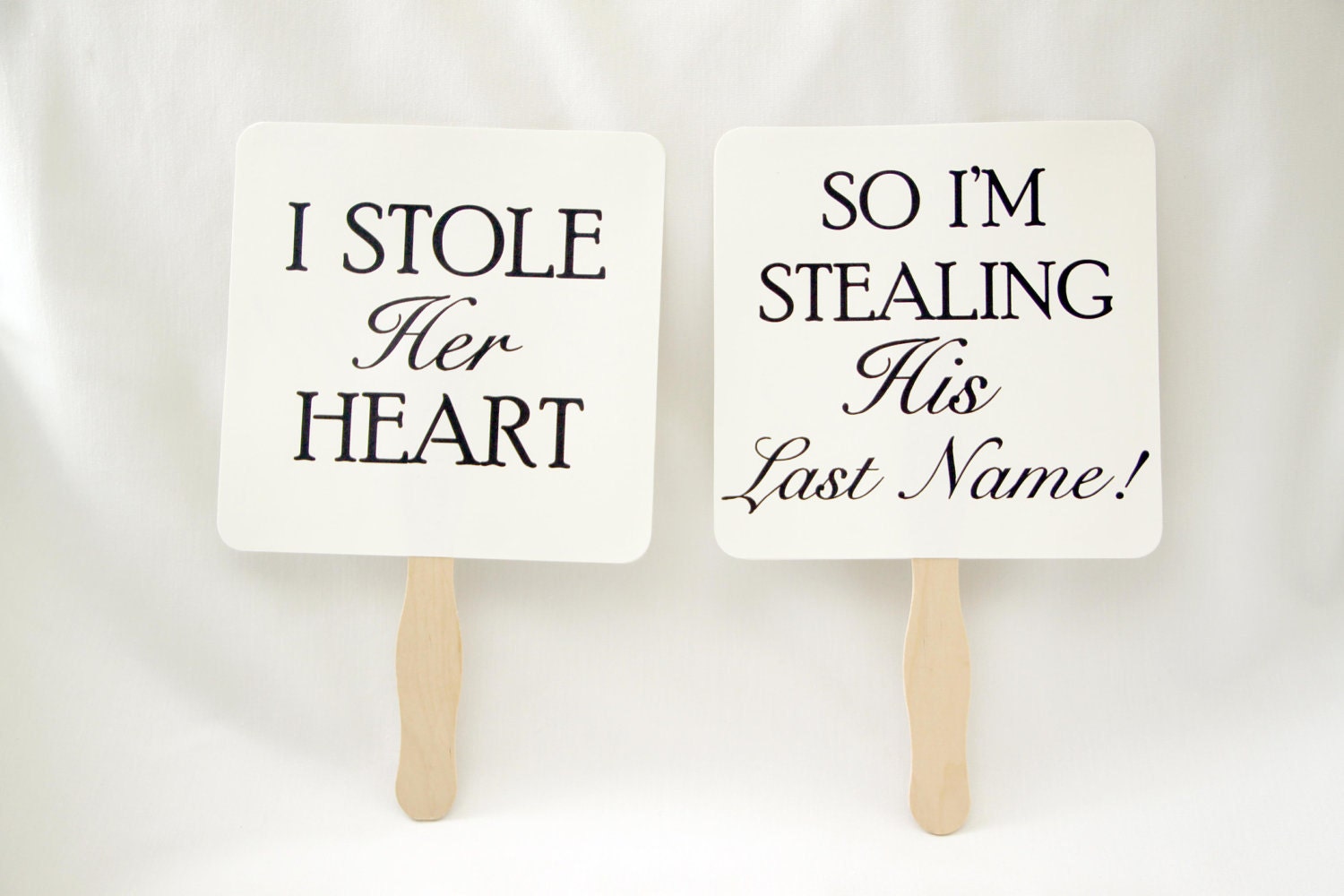 Set of Save the Date Engagement Picture Signs - Stolen Heart