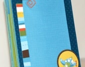 Premade Baby Boy Scrapbook Album Mini Tag Chipboard