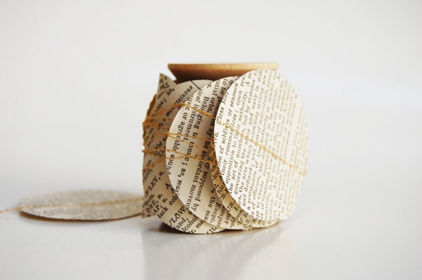 Circles vintage dictionary page garland