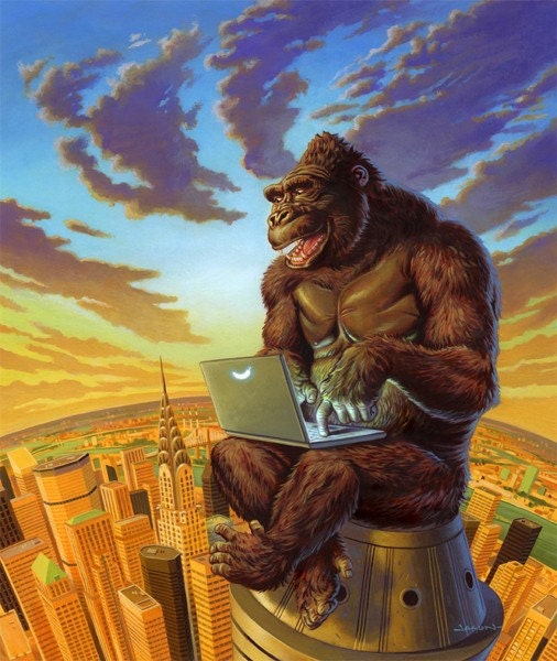 King Kong Blogs - 13 x 19 limited edition print