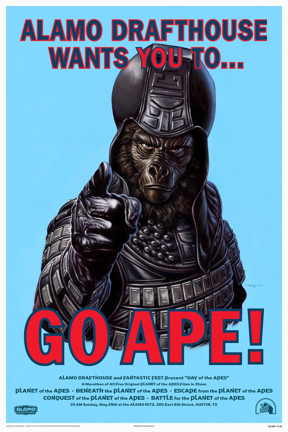 Go Ape - 24" x 36" limited edition lithograph