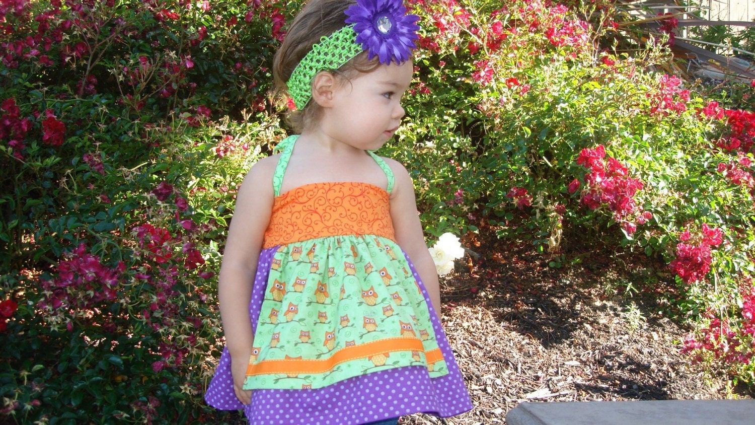 Confetti Betty Apron Halter top, sewing tutorial PDF Baby and Toddler girl sizes 6-12mo, 12-18mo, 18-24mo, 2t, 3t, 4t, 5t included