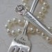 Mr. & Mrs. Name / date, vintage wedding bride and groom "eternally yours" forks, hand stamped