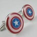 Mens Cufflinks-Fashion Cufflinks, Captain America Design, with a Gift Box
