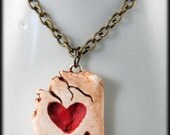 The Cards have Fallen Necklace, Ace of Hearts, Wonderland Jewelry