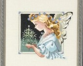 Framed Hand Stitched 2004 Christmas Cherub