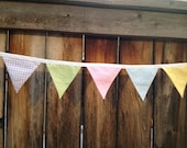 Multi-Colored Pastels Fabric Pennant Banner - Ready to Ship