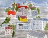 Reykjavik by day and by night print set