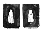 Sexy ghost illustration print
