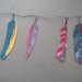 Illustrated paper feather garland