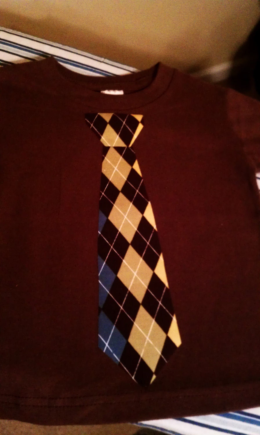 Boys Brown T-Shirt with Tie