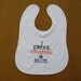 Baby Bib I Drool Orange and Blue