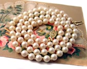 Faux Pearl Necklace marked Japan Beautiful