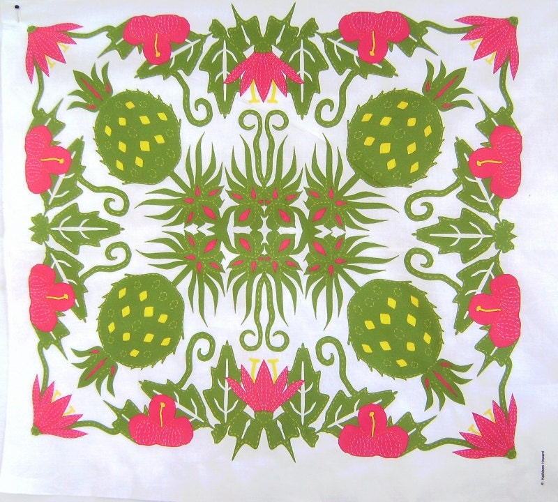 Hawaiian quilt panel