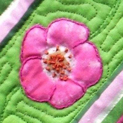 Wristlet bag single rose