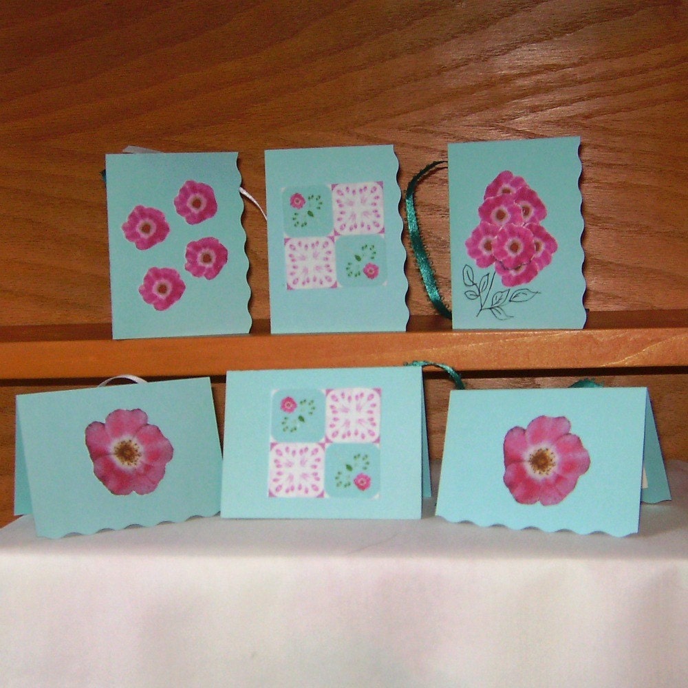 gift tags reusable rose