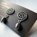 Titanium pearl earrings