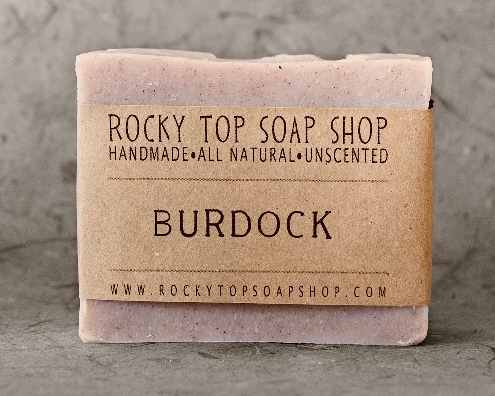 Burdock Root Soap -  All Natural Soap, Handmade Soap, Cold Process Soap, Unscented Soap, Herbal Soap, Vegan Soap